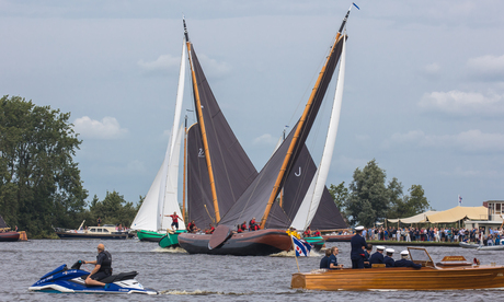 Skutsje silen in Friesland