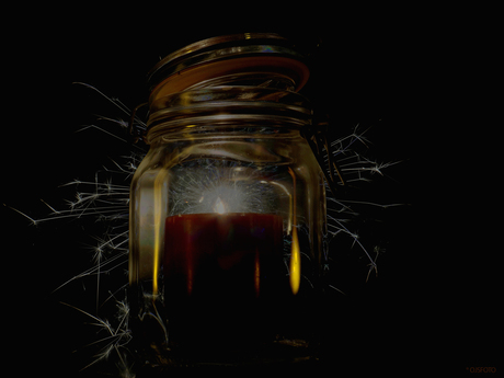A jar full of sparks.