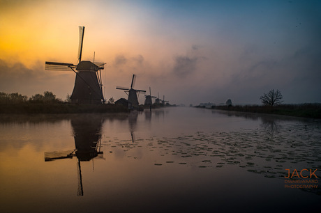 Molens in de ochtend
