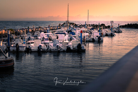 Einde van de werkdag. 