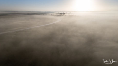 Mist boven de Noordoostpolder