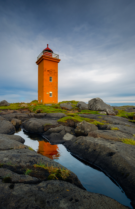 The orange lighthouse