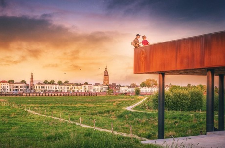 Een mooie avond bin Zutphen.