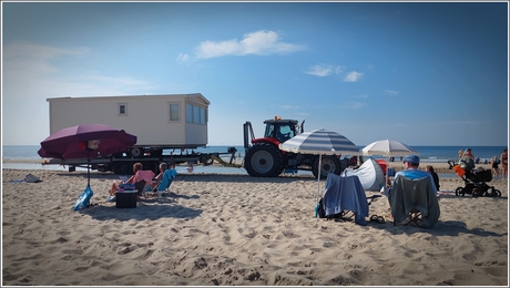 Van het strand naar de loods........