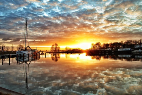 Zonsodergang in Wijk Bij Duurstede