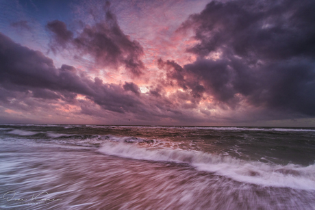 Maasvlakte zonsondergang