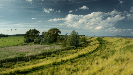 Beneden aan de dijk