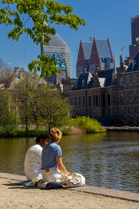 Chillen bij de Hofvijver