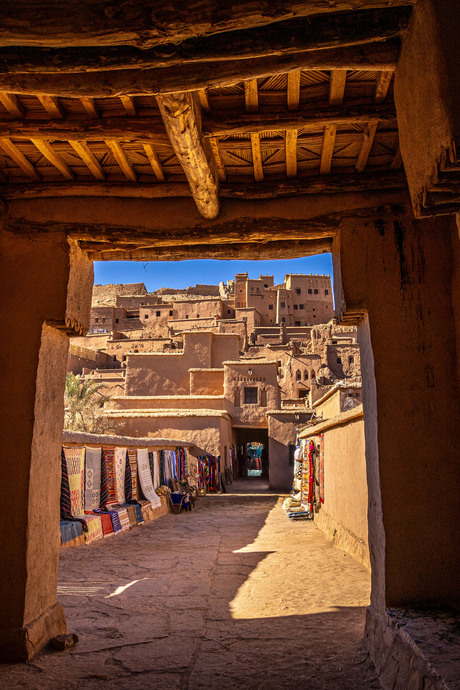 Doorkijk Ouarzazate Marokko.