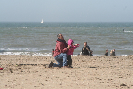 Op het strand..