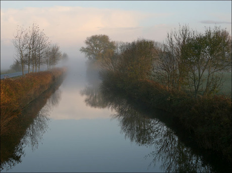 ochtendmist over het boterdiep