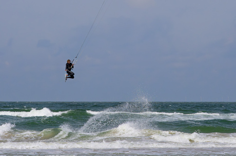 Kite surfend 