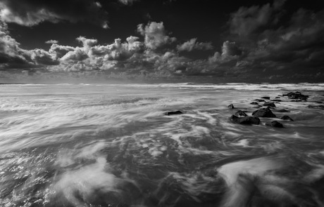 Kust in zwartwit