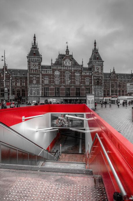 Druilerige dag bij Amsterdam Centraal