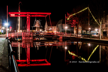 Meppel - Boazbrug in spiegeling