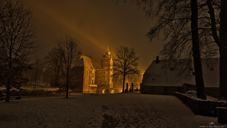 Kasteel Cannenburch inde sneeuw