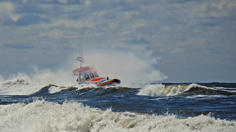 Reddingboot in actie