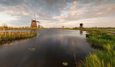 Laatste licht in Kinderdijk