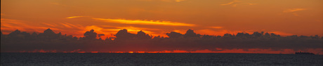 Panorama van de zonsondergang