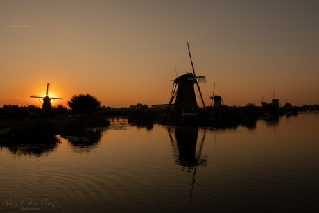 Zonsondergang Kinderdijk