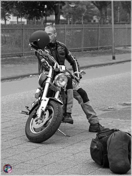 The motorcyclist ...