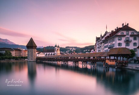Zonsondergang in Luzern