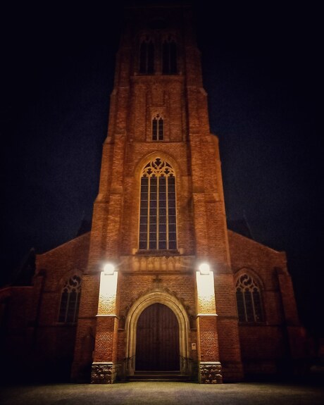 Church at night.