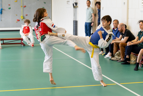 Sparren bij Taekwondo