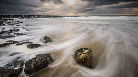 Rocks on Westkapelle beach