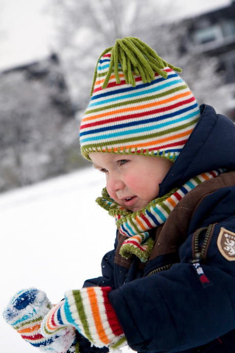 Seeing snow for the first time!