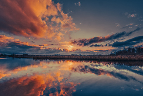 Wolken reflectie