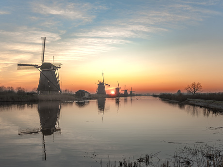 de molens van Kinderdijk