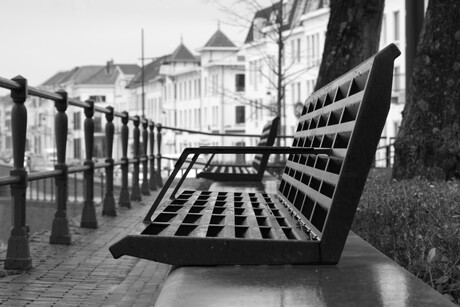 Zicht op de kade van Zutphen 