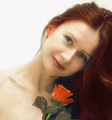 Kate portret met roos