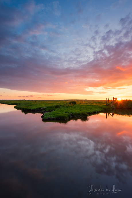 Kleurrijke zonsondergang 