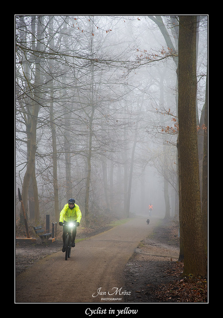 Cyclist in yellow