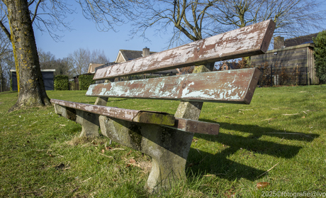 Zomaar een bankje op een koude zondagochtend.
