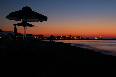 Ondergaande zon, Rethymnon (Kreta)