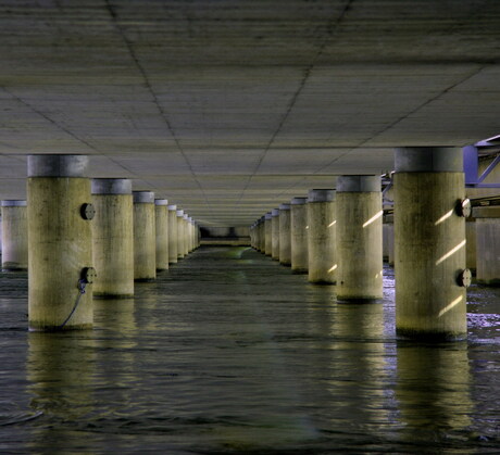 "Under the bridge"