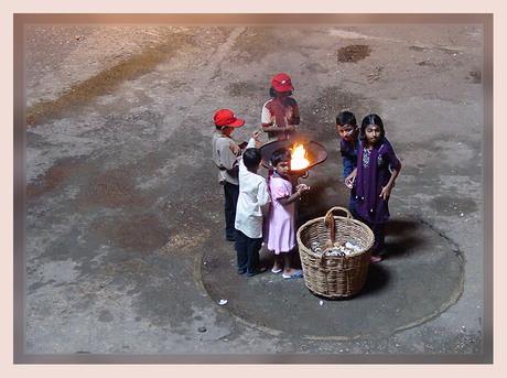 Kinderen in Batu Caves