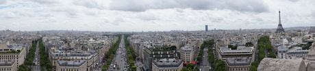 Uitzicht vanaf l'Arc de Triomphe