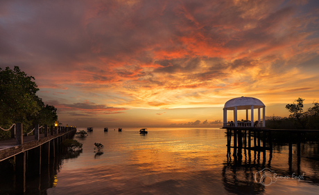 Sunset near Manado City North Sulawesi (@ Thalassa Dive Resort)