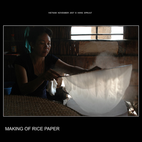 Making of rice paper