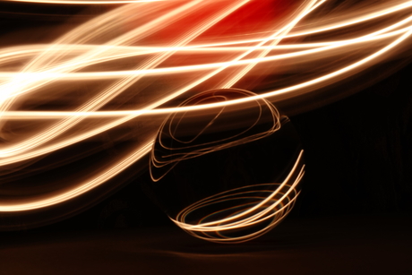 lightpainting. 1e x proberen