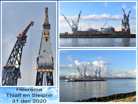 collage Heerema Thialf en Sleipnir 31 dec 2020