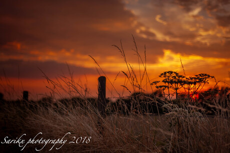 ondergaande zon elsloo HDR