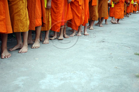 Monniken in Laos