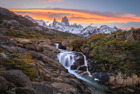 Zonsondergang in Patagonië 