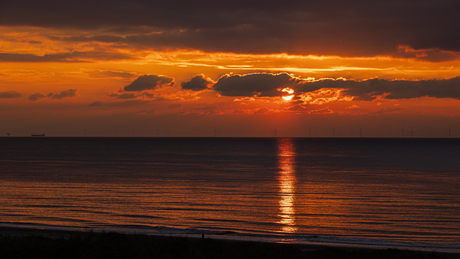 Zonsondergang Noordzee
