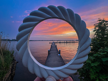 Sunset with a frame